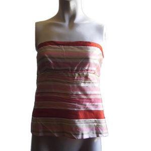 J. Crew Strapless 100% Silk Top Size 6 Side ZIpper